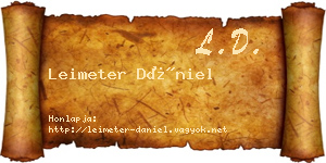 Leimeter Dániel névjegykártya